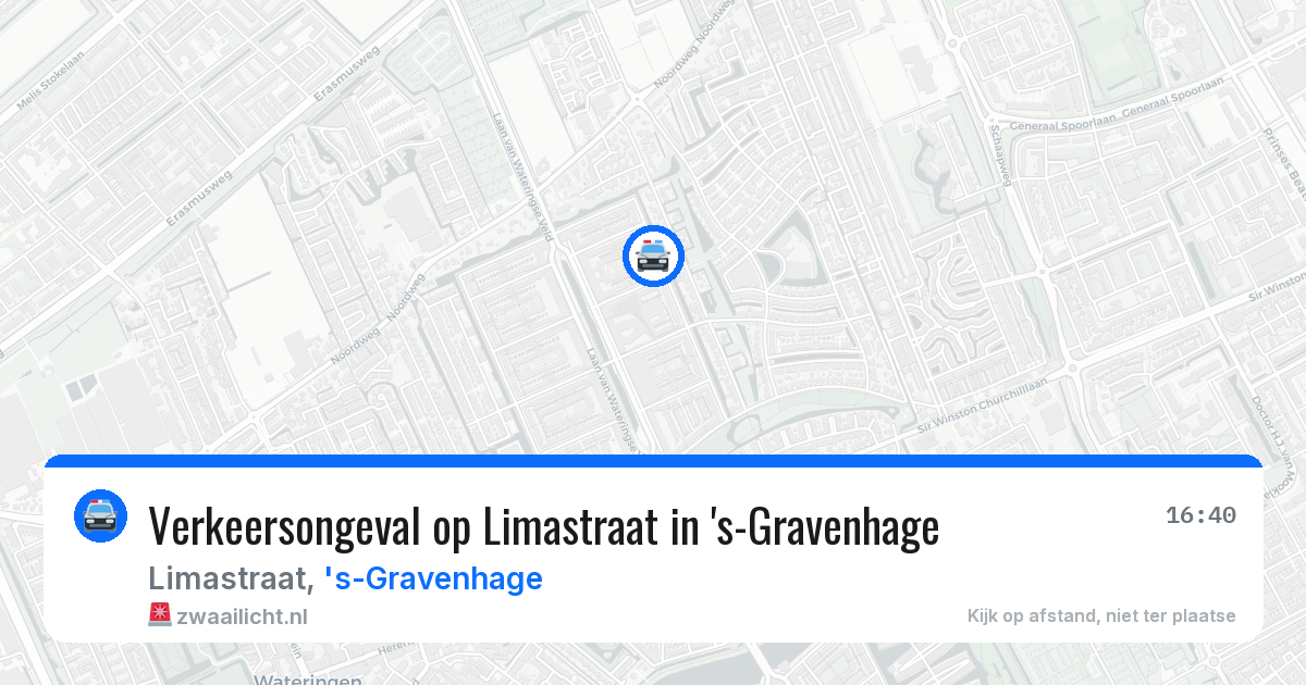 Verkeersongeval op Limastraat in 's-Gravenhage — 17 jul 2026