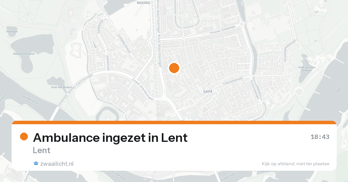 Ambulance ingezet in Lent — 16 aug 2026