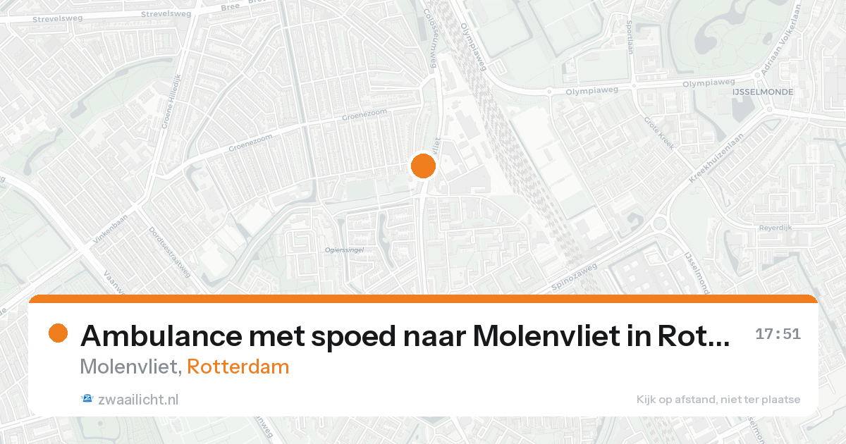 Ambulance met spoed naar Molenvliet in Rotterdam — 21 aug 2026