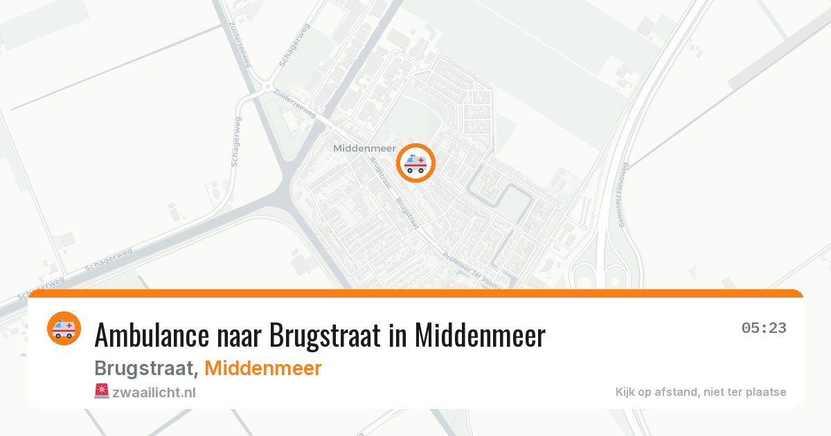 Ambulance naar Brugstraat in Middenmeer — 21 jun 2026