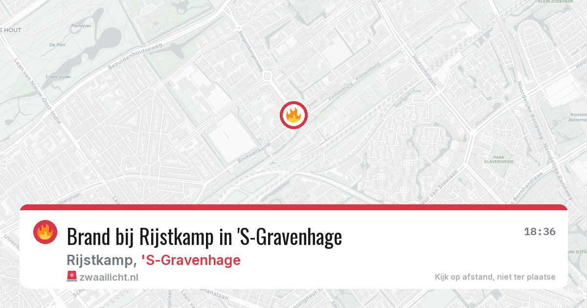 Brand bij Rijstkamp in 'S-Gravenhage — 9 jul 2026