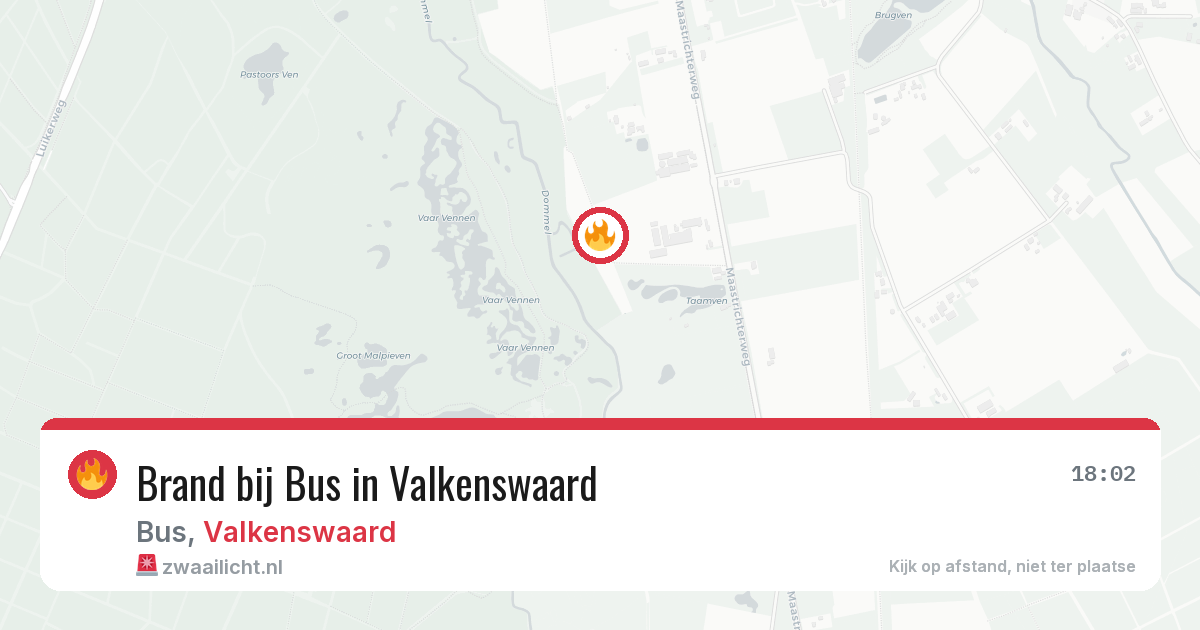 Brand bij Bus in Valkenswaard — 19 jun 2026