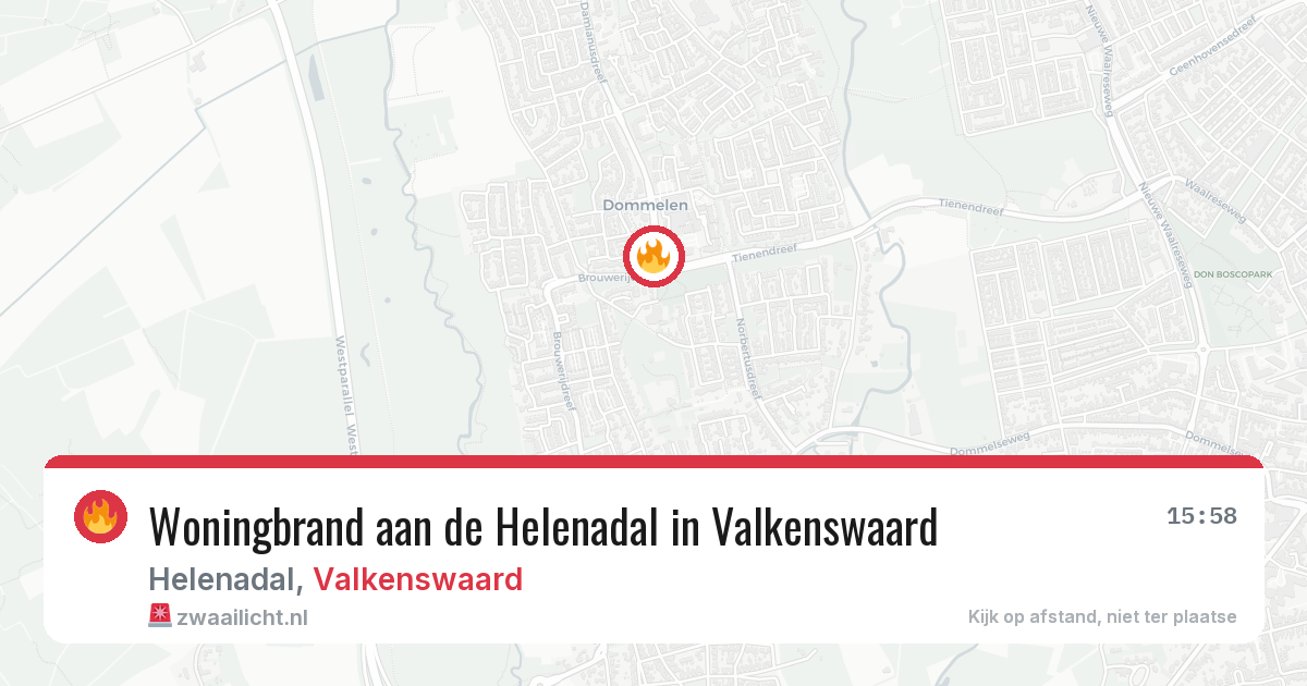 Woningbrand aan de Helenadal in Valkenswaard — 27 jul 2026