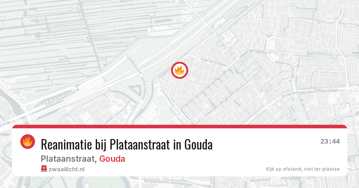 Reanimatie bij Plataanstraat in Gouda — 4 jun 2026