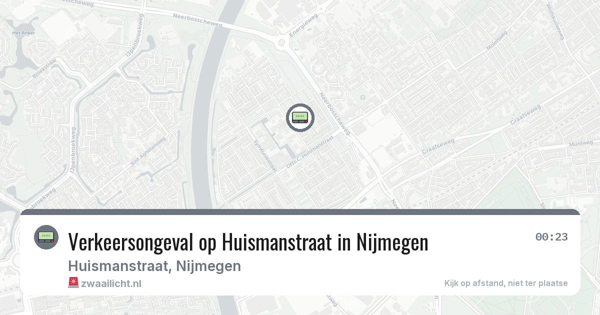 Verkeersongeval op Huismanstraat in Nijmegen — 12 aug 2026
