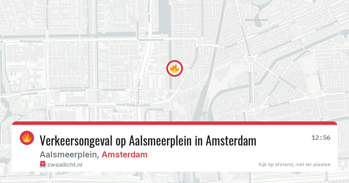 Verkeersongeval op Aalsmeerplein in Amsterdam — 24 jun 2026