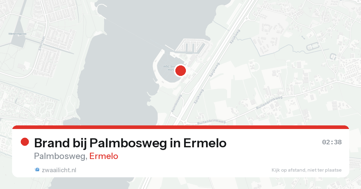 Brand bij Palmbosweg in Ermelo — 19 aug 2026