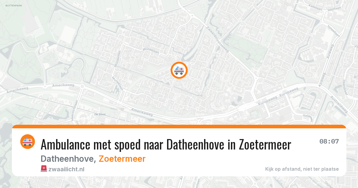 Ambulance met spoed naar Datheenhove in Zoetermeer — 19 jun 2026