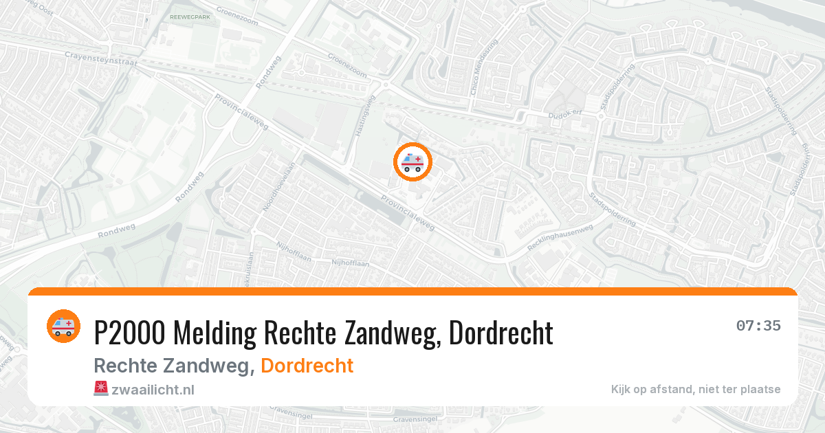 P2000 Melding Rechte Zandweg, Dordrecht — 9 feb 2026