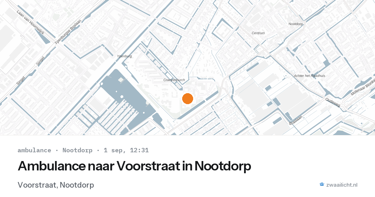 Ambulance naar Voorstraat in Nootdorp — 1 sep 2026