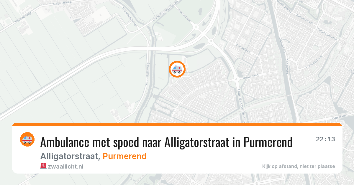Ambulance met spoed naar Alligatorstraat in Purmerend — 8 jul 2026