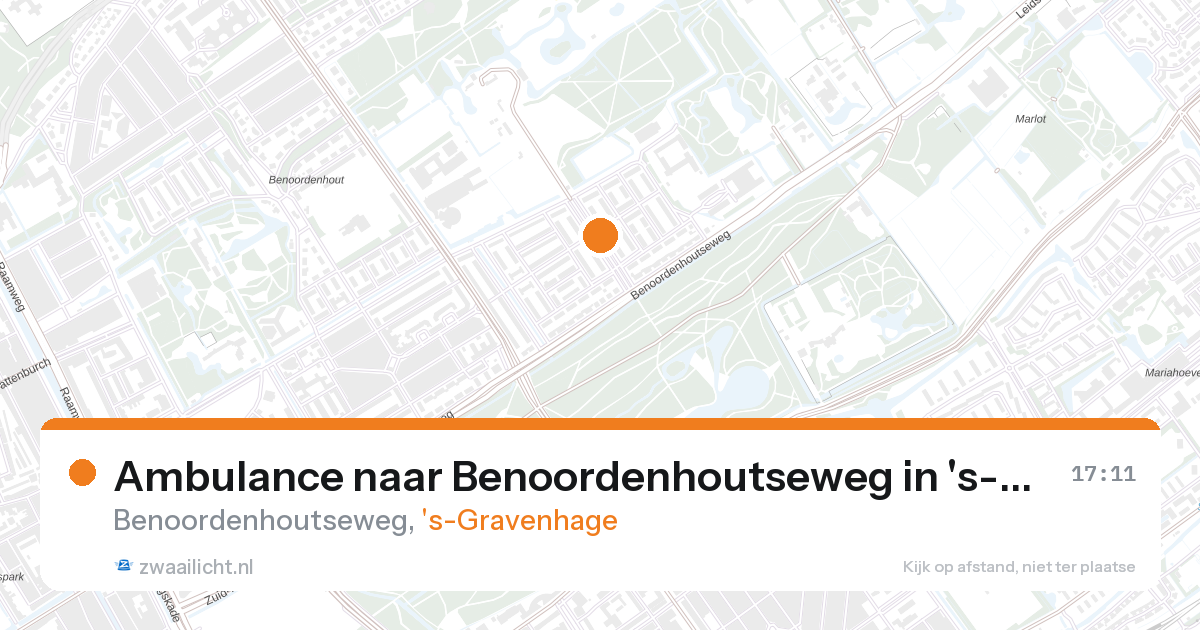 Ambulance naar Benoordenhoutseweg in 's-Gravenhage — 27 aug 2026
