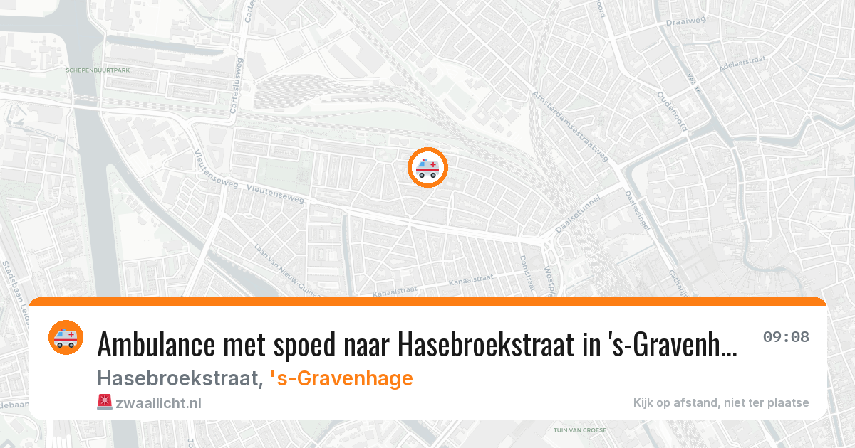 Ambulance met spoed naar Hasebroekstraat in 's-Gravenhage — 5 apr 2026