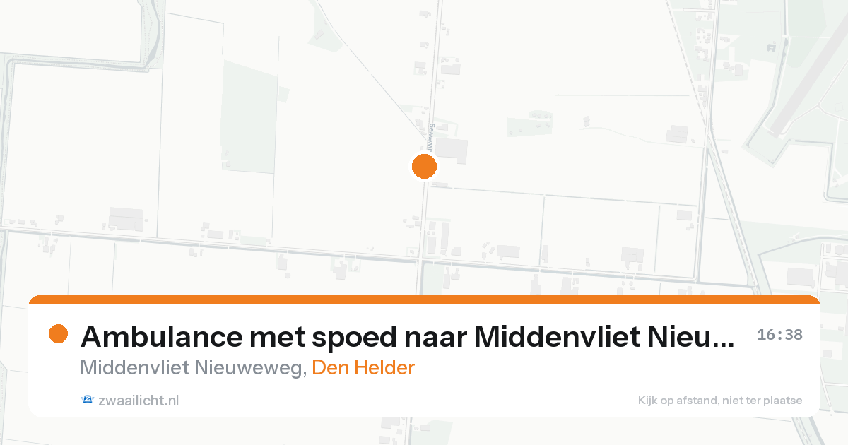 Ambulance met spoed naar Middenvliet Nieuweweg in Den Helder — 30 jan 2026