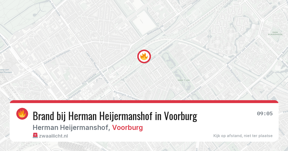 Brand bij Herman Heijermanshof in Voorburg — 30 mrt 2026