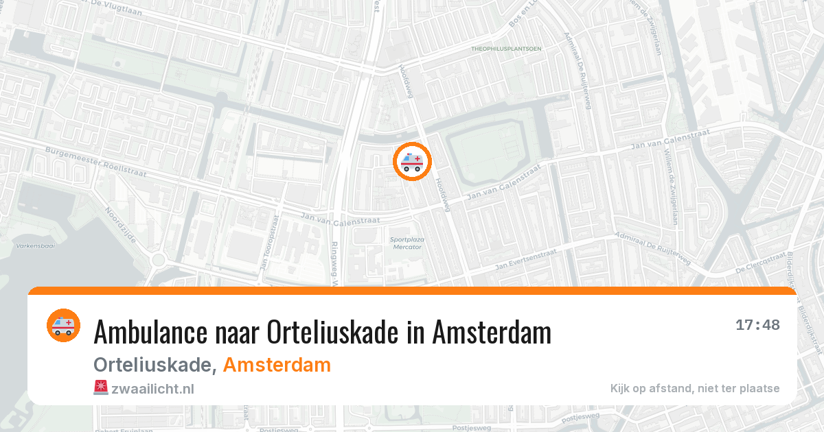 Ambulance naar Orteliuskade in Amsterdam — 25 jun 2026