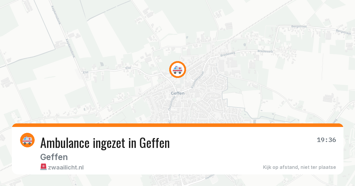 Ambulance ingezet in Geffen — 29 mei 2026