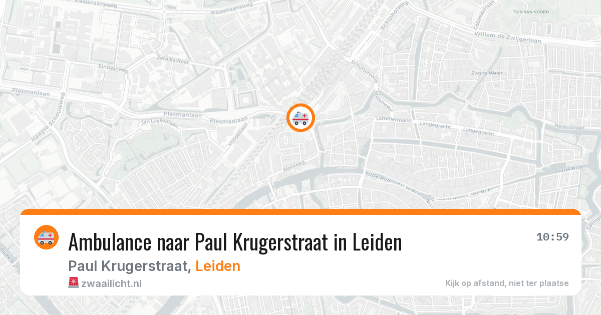 Ambulance naar Paul Krugerstraat in Leiden — 22 jul 2026