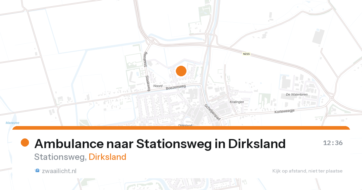 Ambulance naar Stationsweg in Dirksland — 27 aug 2026