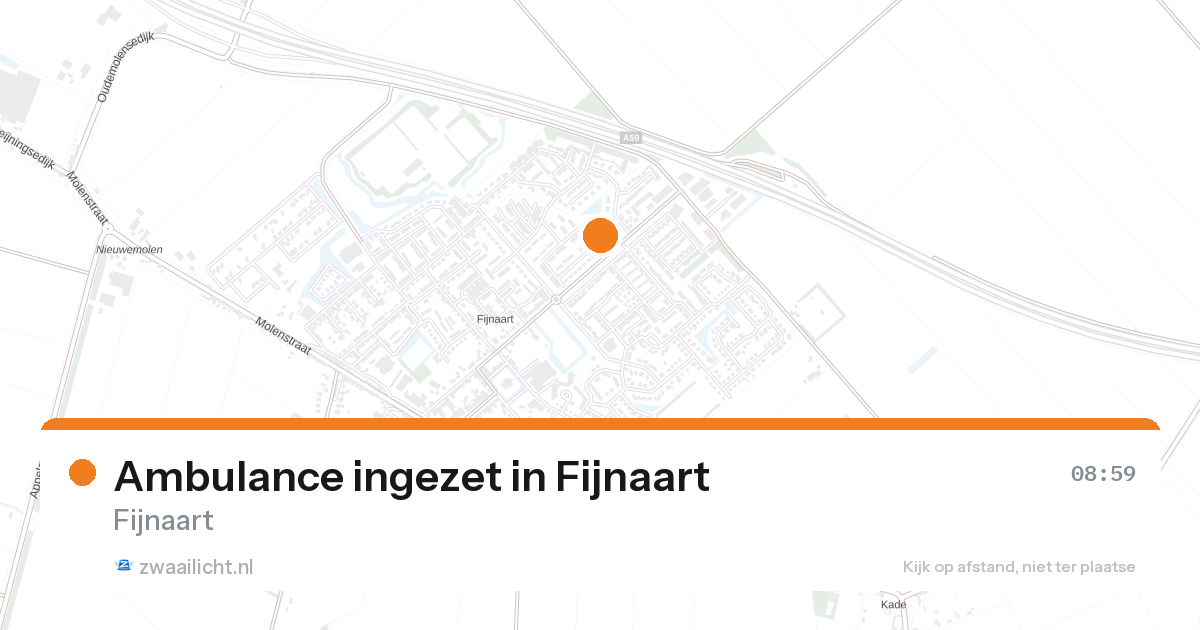 Ambulance ingezet in Fijnaart — 28 aug 2026