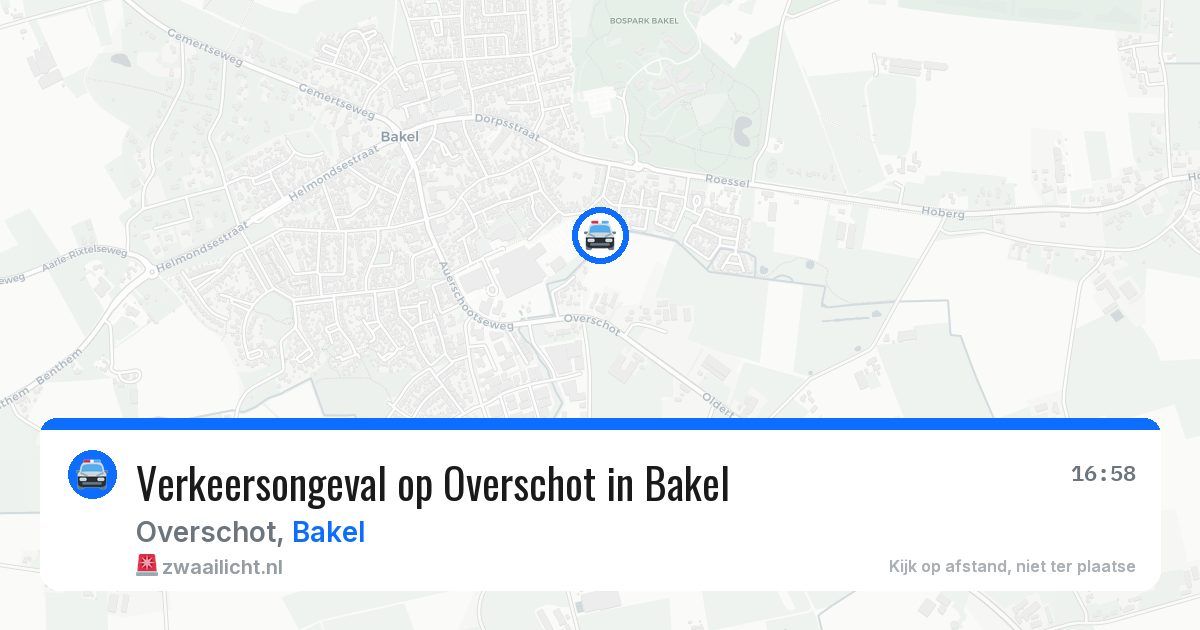 Verkeersongeval op Overschot in Bakel — 30 jul 2026