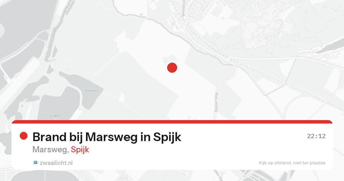 Brand bij Marsweg in Spijk — 24 aug 2026