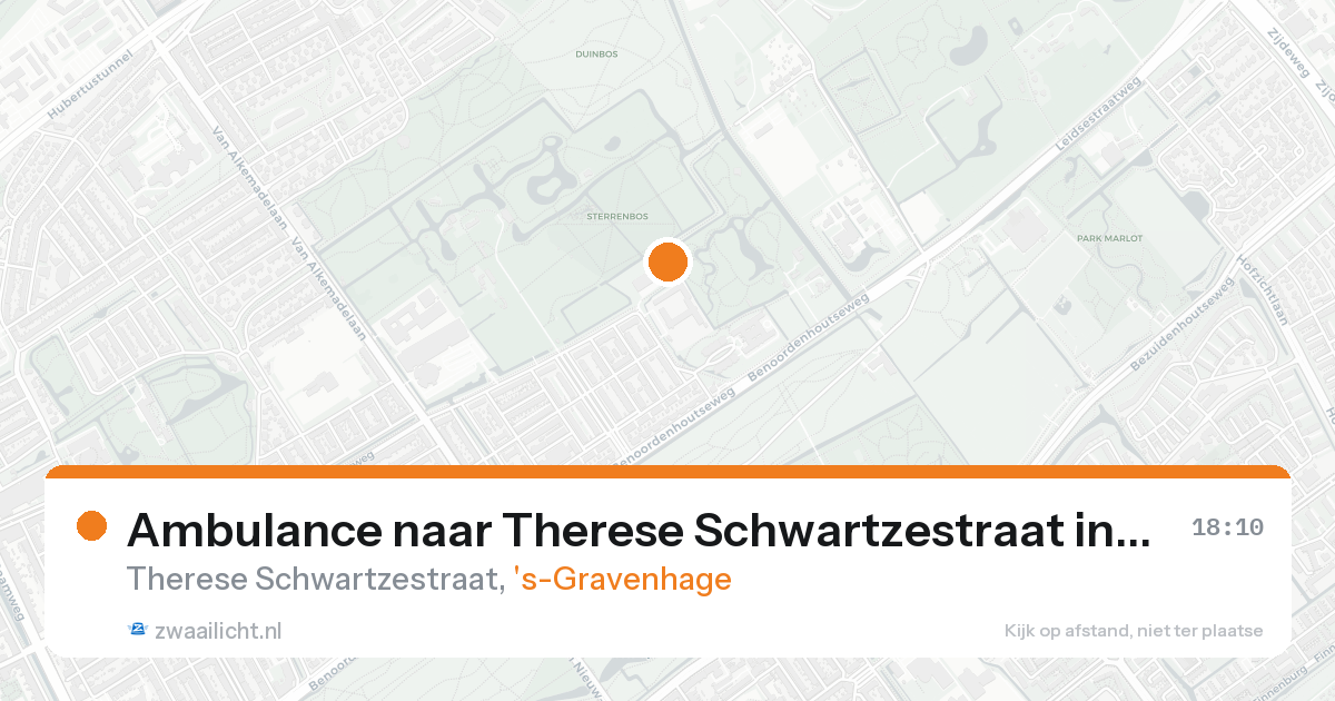 Ambulance naar Therese Schwartzestraat in 's-Gravenhage — 23 aug 2026