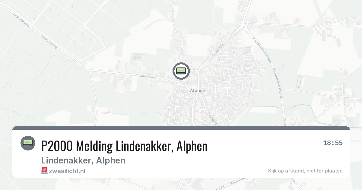 P2000 Melding Lindenakker, Alphen — 6 jul 2026