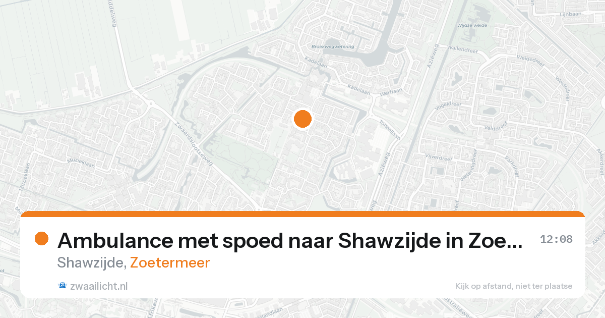Ambulance met spoed naar Shawzijde in Zoetermeer — 10 mei 2026