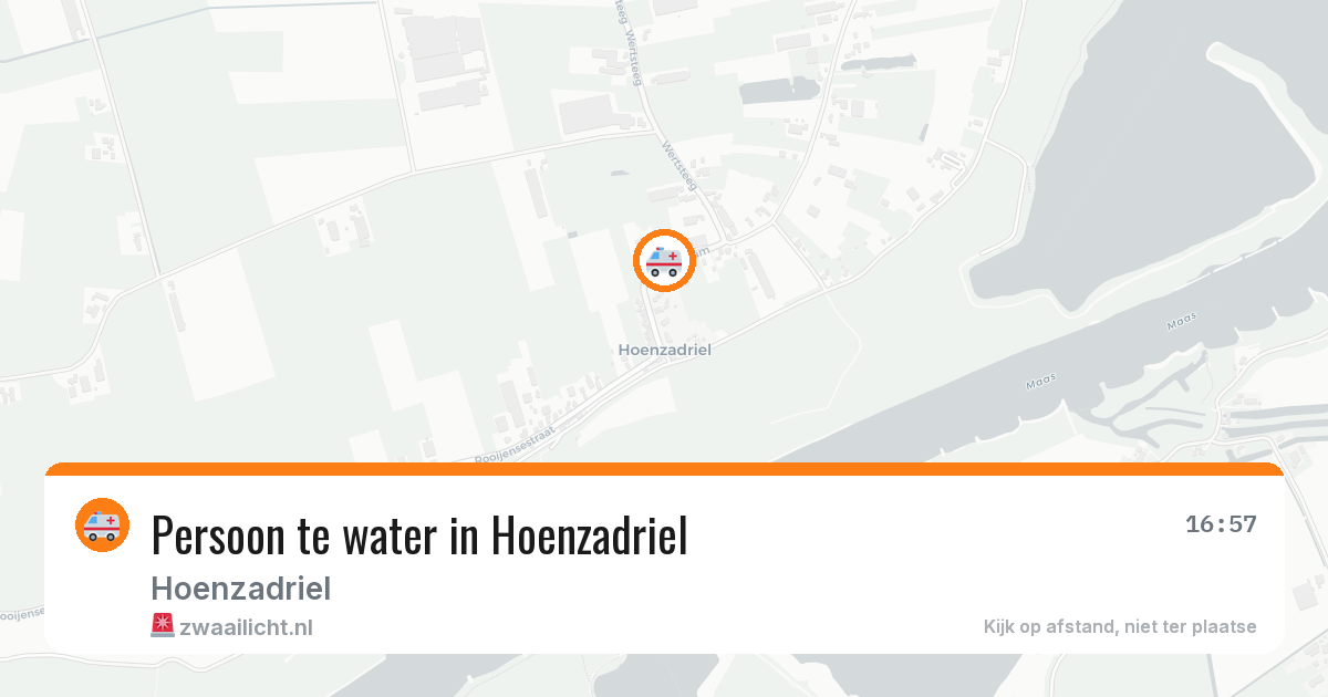 Persoon te water in Hoenzadriel — 26 mei 2026