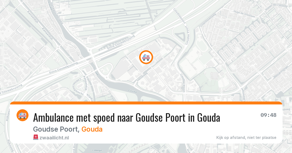 Ambulance met spoed naar Goudse Poort in Gouda — 11 jul 2026