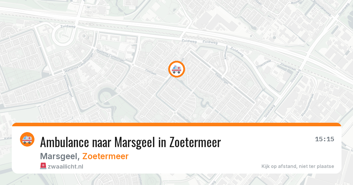 Ambulance naar Marsgeel in Zoetermeer — 12 aug 2026