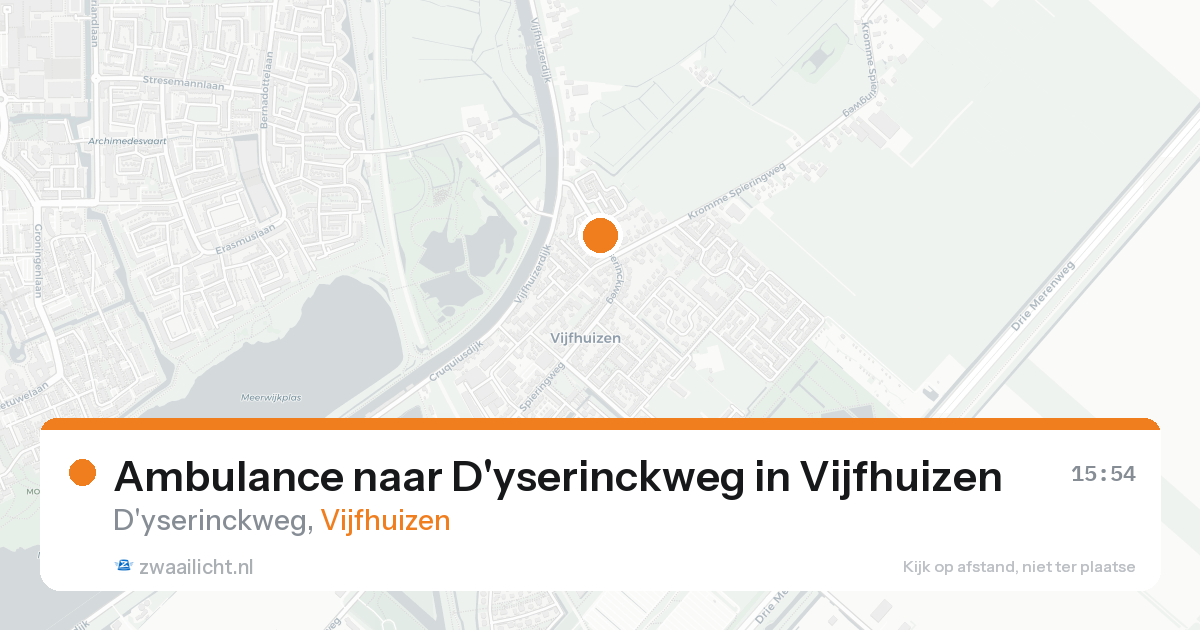 Ambulance naar D'yserinckweg in Vijfhuizen — 1 jun 2026
