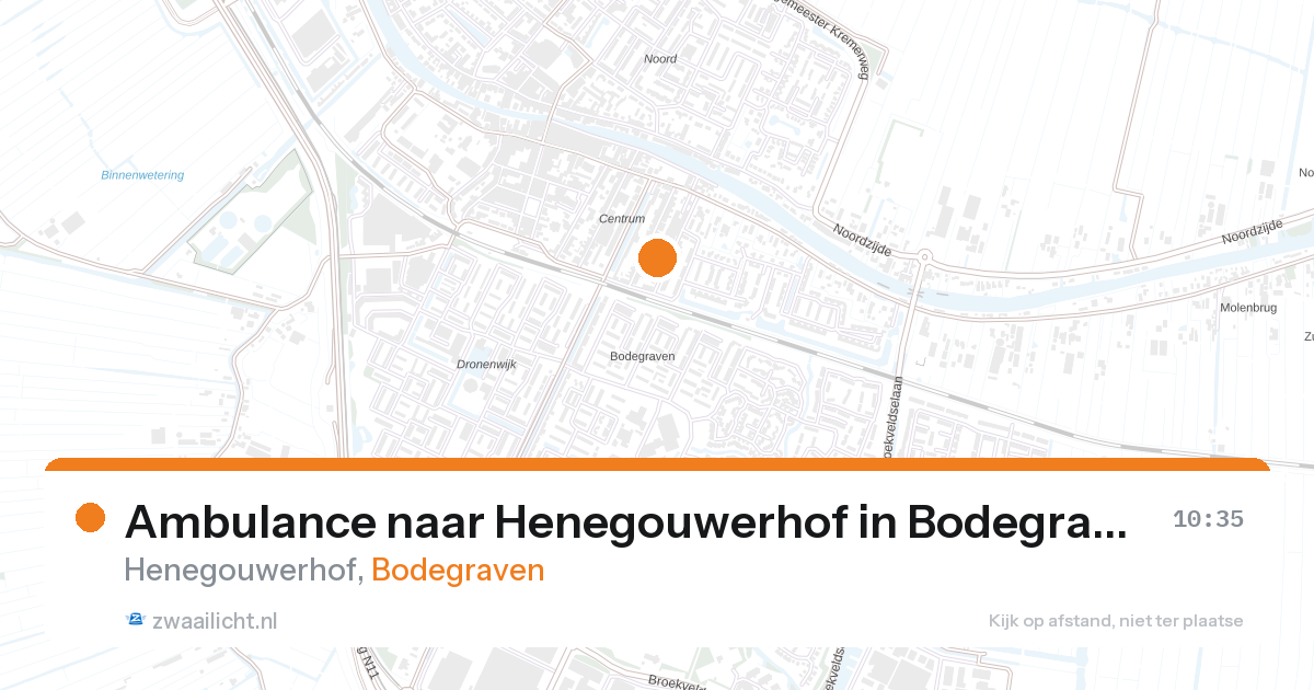 Ambulance naar Henegouwerhof in Bodegraven — 13 mei 2026