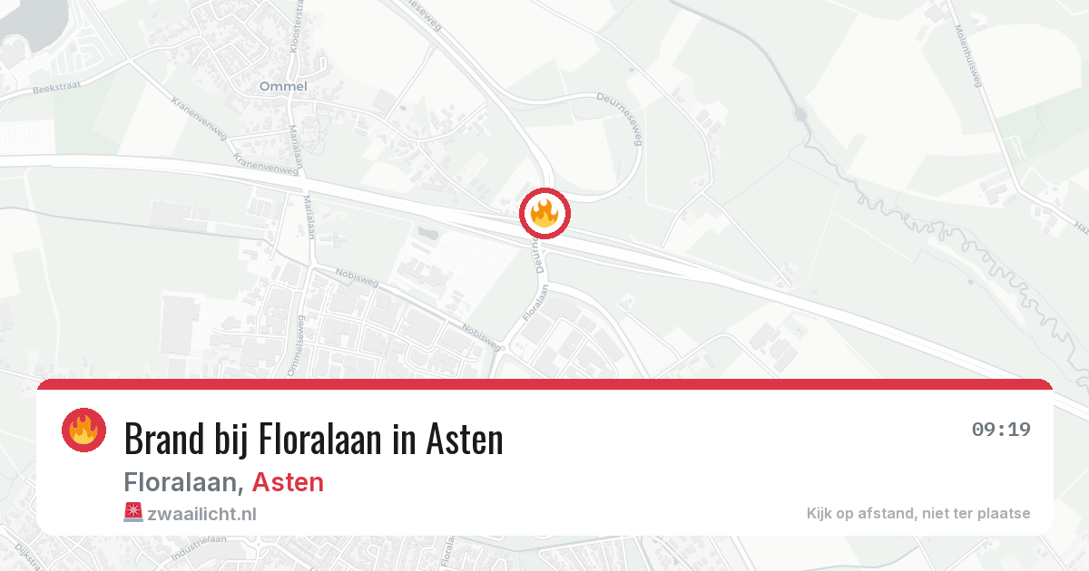 Brand bij Floralaan in Asten — 27 jun 2026