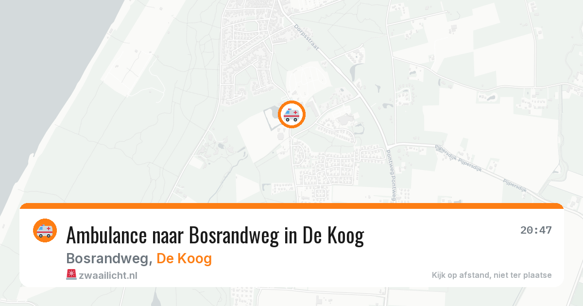 Ambulance naar Bosrandweg in De Koog — 19 mrt 2026