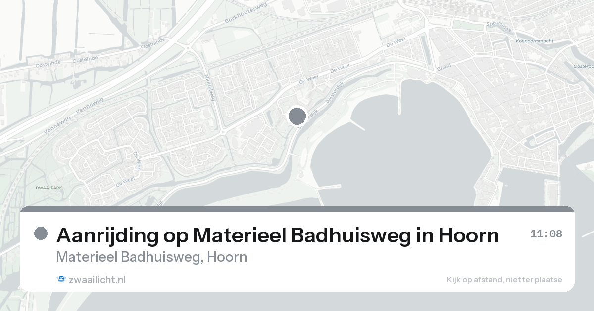 Aanrijding op Materieel Badhuisweg in Hoorn — 31 jan 2026