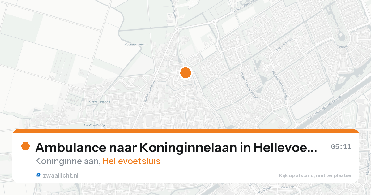 Ambulance naar Koninginnelaan in Hellevoetsluis — 27 mei 2026