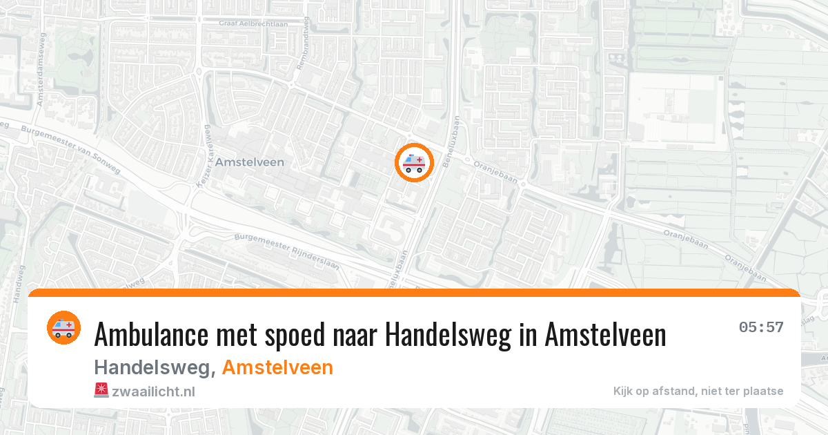 Ambulance met spoed naar Handelsweg in Amstelveen — 22 mrt 2026