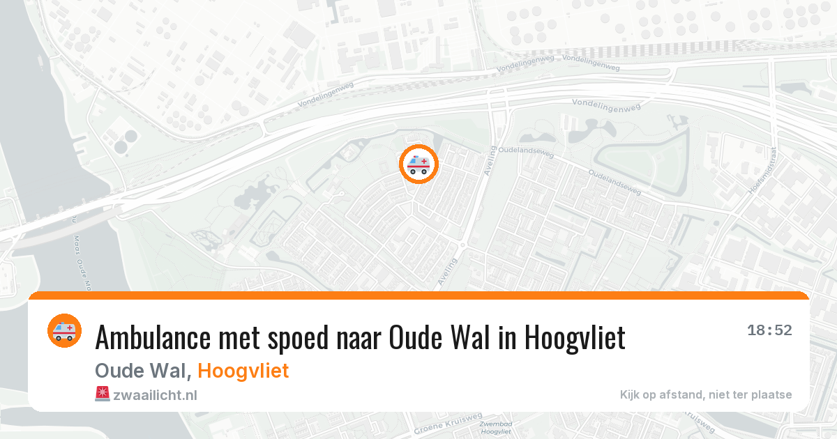 Ambulance met spoed naar Oude Wal in Hoogvliet — 9 apr 2026