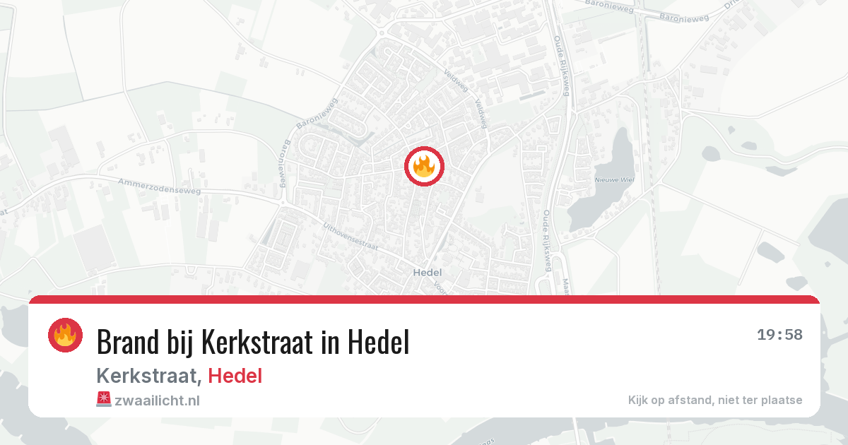 Brand bij Kerkstraat in Hedel — 20 jul 2026
