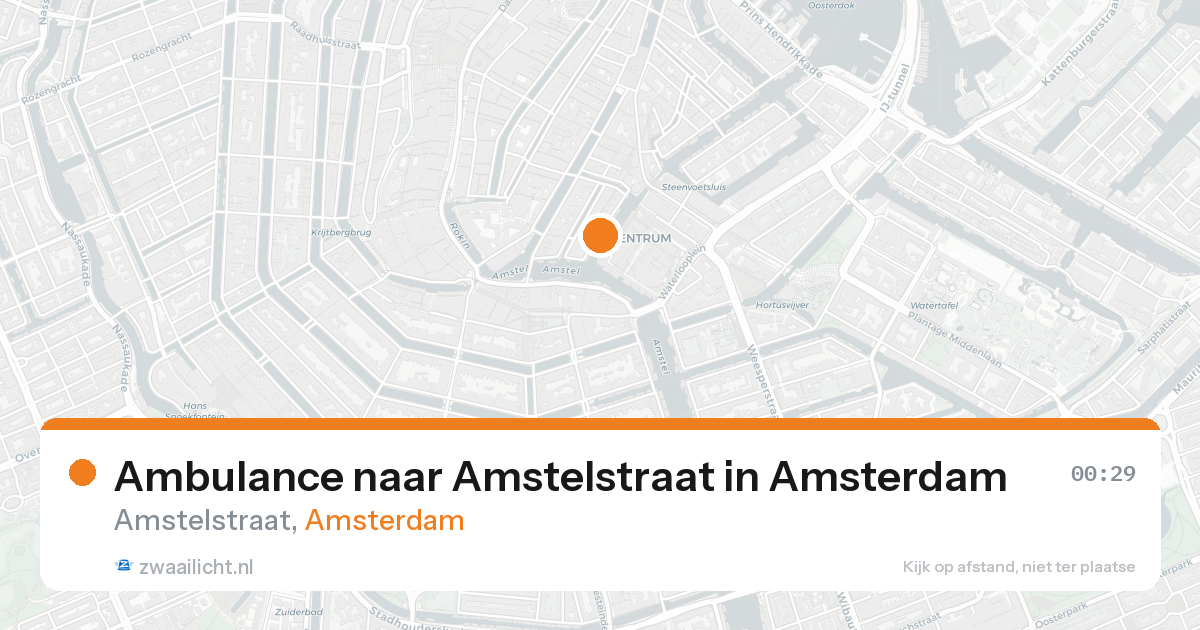 Ambulance naar Amstelstraat in Amsterdam — 22 aug 2026