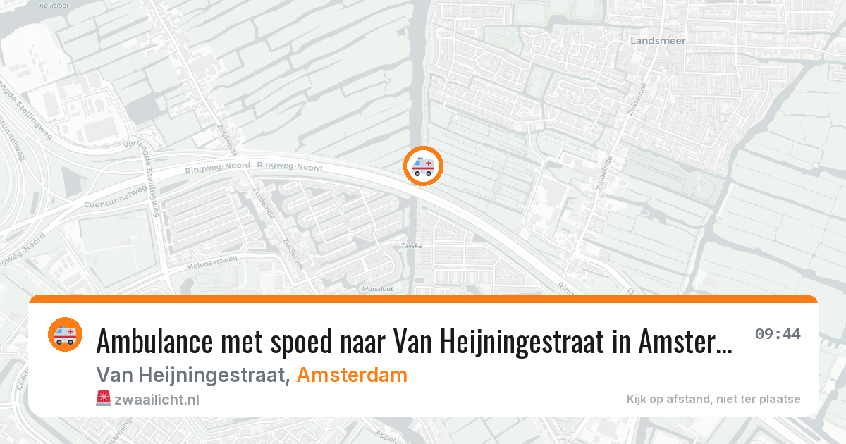 Ambulance met spoed naar Van Heijningestraat in Amsterdam — 13 jun 2026