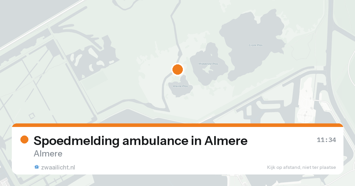 Spoedmelding ambulance in Almere — 15 aug 2026