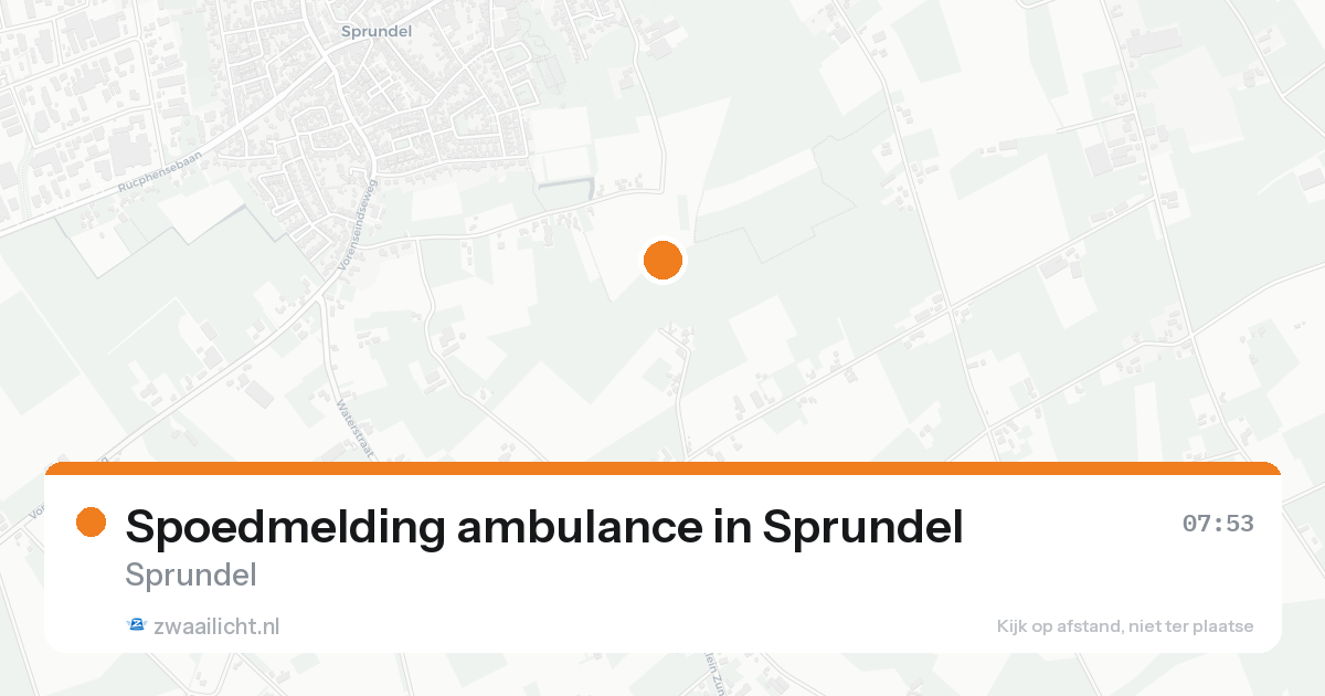 Spoedmelding ambulance in Sprundel — 19 aug 2026