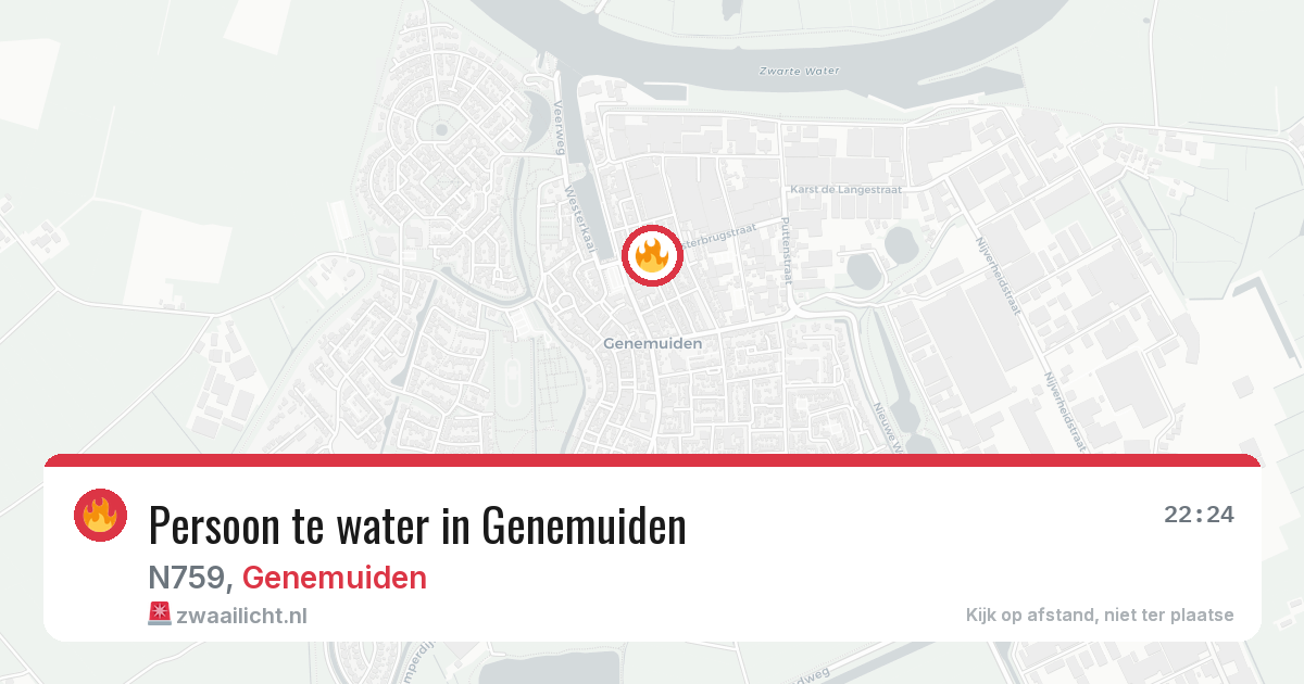 Persoon te water in Genemuiden — 12 jun 2026