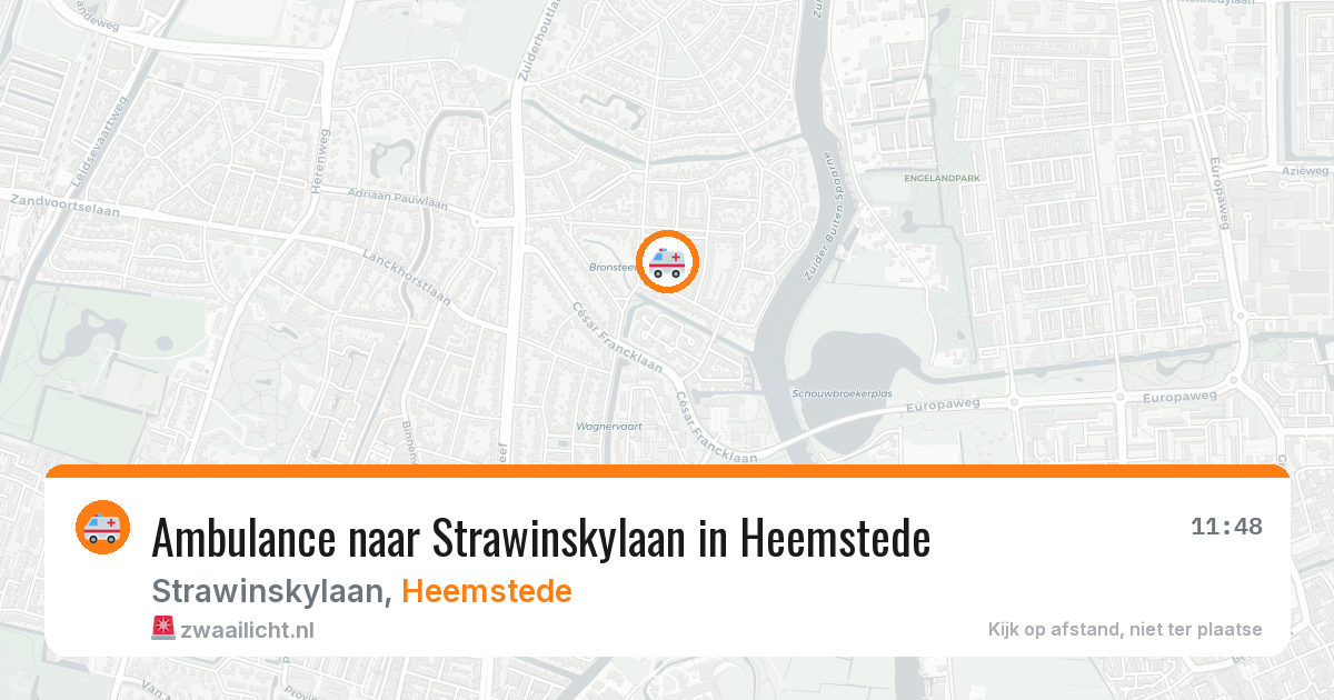 Ambulance naar Strawinskylaan in Heemstede — 12 mei 2026