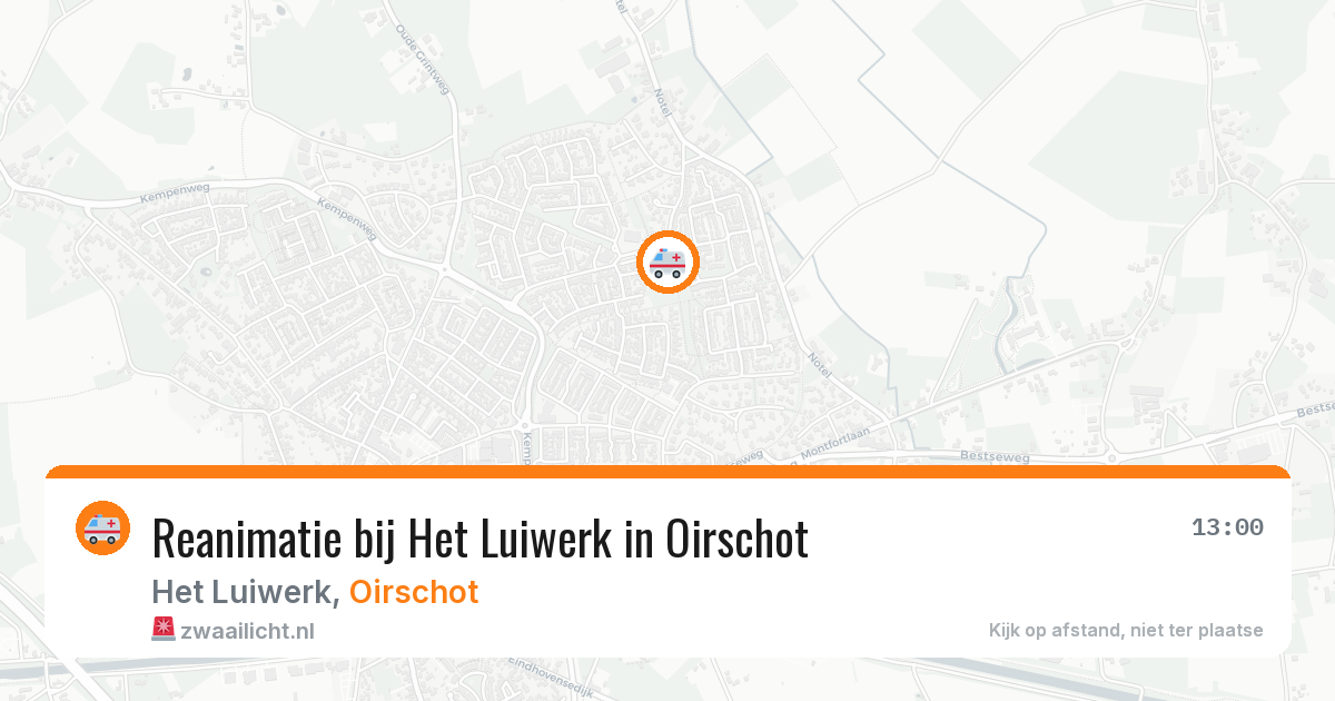 Reanimatie bij Het Luiwerk in Oirschot — 17 mrt 2026