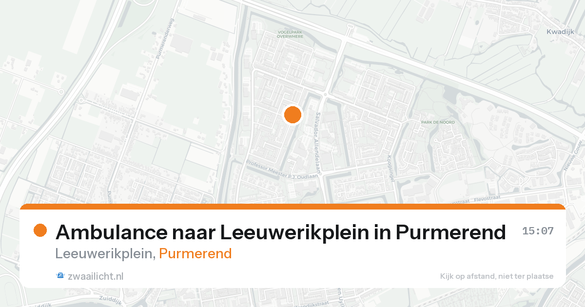 Ambulance naar Leeuwerikplein in Purmerend — 18 mei 2026