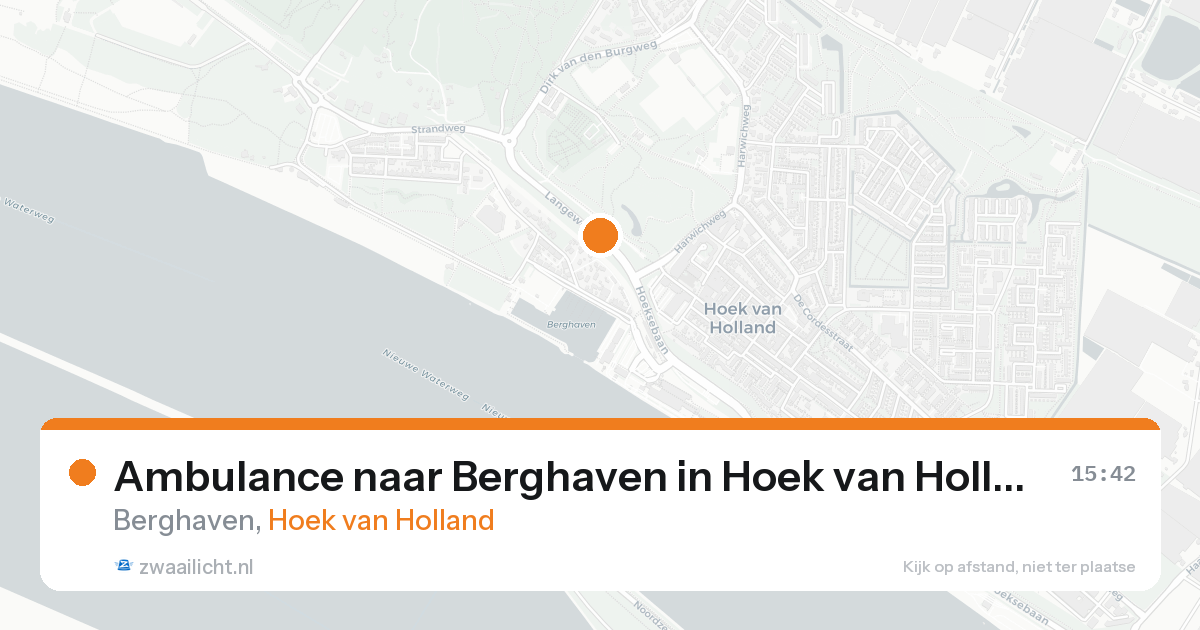 Ambulance naar Berghaven in Hoek van Holland — 16 aug 2026